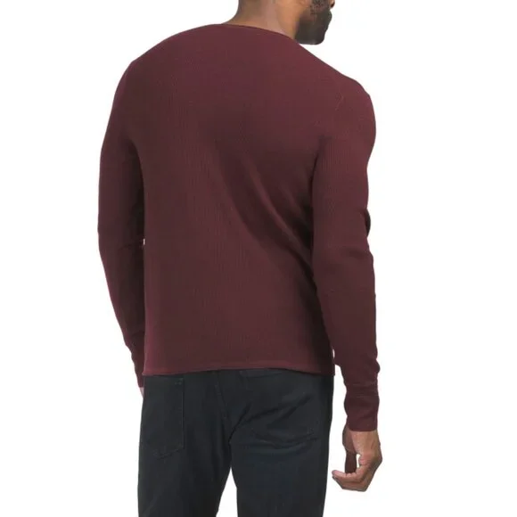 RAG & BONE Burgundy Merino Wool Blend Martin Sweater